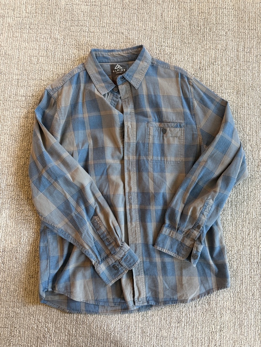 Mens L Flannel Alpine Design